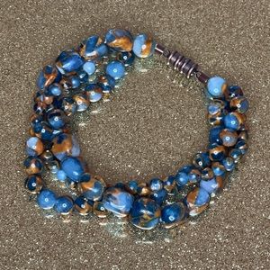 Gorgeous handmade Carmel and denim stone Bracelet